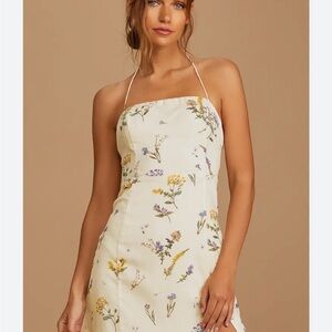 Lulu's Cream Halter Sundress